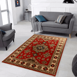 22744 - Kazak Afghan Hand-knotted Contemporary/Nomadic/Tribal Carpet/Rug/Size: 6'6" x 4'11"
