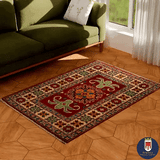 22789 - Kazak Afghan Hand-knotted Contemporary/Nomadic/Tribal Carpet/Rug/Size: 3'1" x 1'11"/ 94cm x 58cm