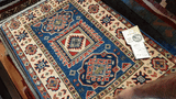 22793 - Kazak Afghan Hand-knotted Contemporary/Nomadic/Tribal Carpet/Rug/Size: 2'11" x 1'11"