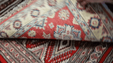 22807 - Kazak Afghan Hand-knotted Contemporary/Modern Nomadic/Tribal Carpet/Rug/Size: 3'0" x 1'10"