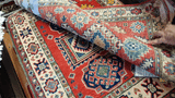 22838 - Kazak Afghan Hand-knotted Contemporary/Modern Nomadic/Tribal Carpet/Rug/Size: 2'11" x 2'0"