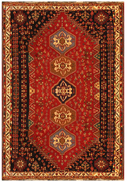 22843 - Shiraz Persian Hand-weaved Authentic/Traditional Nomadic/Tribal Kelim/Size: 8'7" x 5'7"