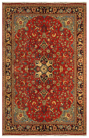 22874 - Sarough Handmade/Hand-Knotted Persian Rug/Traditional/Carpet Authentic/Size: 6'5" x 4'2"