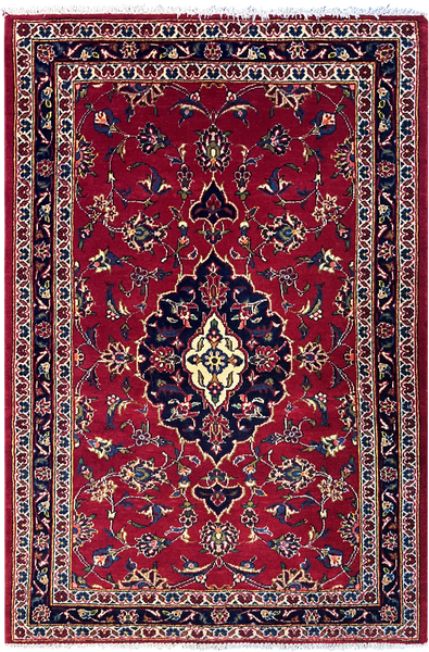 22900 - Kashan Handmade/Hand-Knotted Persian Rug/Carpet/Traditional/ Authentic/Size: 4'8" x 3'1"/ 142cm x 94cm