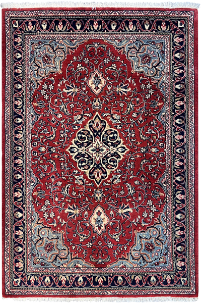 22907-Sarough Hand-Knotted/Handmade Persian Rug/Carpet Traditional Authentic/ Size: 4'11"x 3'3"/ 150cm x 99cm
