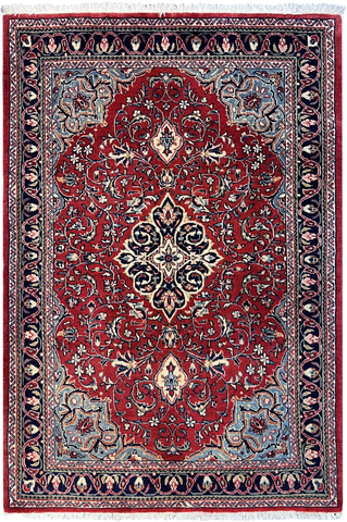 22907-Sarough Hand-Knotted/Handmade Persian Rug/Carpet Traditional Authentic/ Size: 4'11"x 3'3"/ 150cm x 99cm