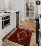 22935 - Senneh Hand-Knotted/Handmade Persian Rug/Carpet Tribal/Nomadic Authentic/Size: 5'1" x 3'11"/ 155cm x 119cm