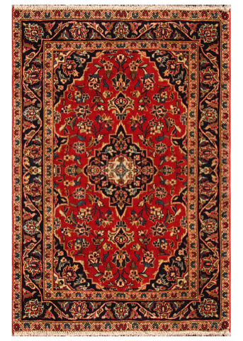 22952 - Kashan Handmade/Hand-Knotted Persian Rug/Traditional/Carpet Authentic/Size: 4'7" x 3'3"