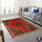 22969 - Hamadan Hand-Knotted/Handmade Persian Rug/Carpet Traditional Authentic/Size: 6'1" x 4'0"