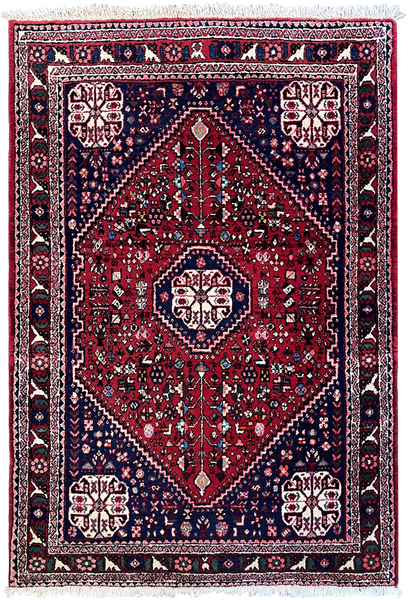 23017 - Abadeh Hand-Knotted/Handmade Persian Rug/Tribal/Nomadic/Carpet Authentic/Size: 4'11' x 3'3"