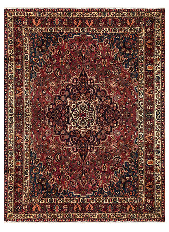 23028 - Bakhtiar Hand-Knotted/Handmade Persian Rug/Carpet Traditional Authentic/ Size :12'7" x 8'11"