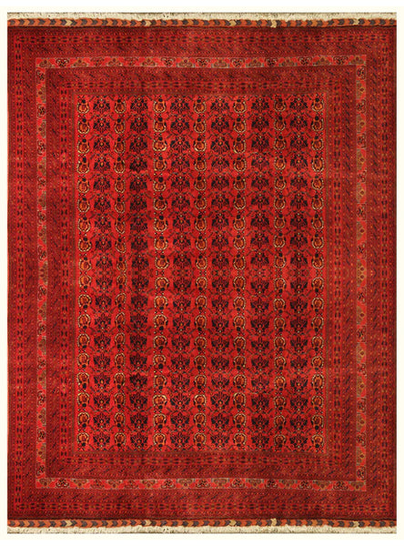 23089 -Royal Khal Mohammad / Hand-Knotted/ Handmade / Afghan Rug/ Traditional/ Carpet/ Nomadic Authentic/ Size: 11'5" x 8'2"