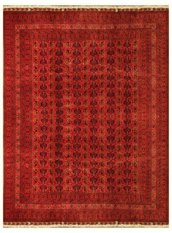 23089 -Royal Khal Mohammad / Hand-Knotted/ Handmade / Afghan Rug/ Traditional/ Carpet/ Nomadic Authentic/ Size: 11'5" x 8'2"
