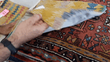 23207 - Kelim Hand-Woven/Flat Weaved/Handmade Afghan Keim Pillow Cover/Carpet Tribal/Nomadic Authentic/Size: 1'8" x 1'8"