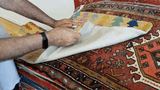 23240 - Kelim Hand-Woven/Flat Weaved/Handmade Afghan Kelim Pillow Cover/Carpet Tribal/Nomadic Authentic/Size: 1'8" x 1'8"