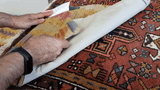 23253 - Kelim Hand-Woven/Flat Weaved/Handmade Afghan Kelim Pillow Cover/Carpet Tribal/Nomadic Authentic/Size: 1'8" x 1'8"