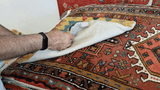 23284 - Kelim Hand-Woven/Flat Weaved/Handmade Afghan Kelim Pillow Cover/Carpet Tribal/Nomadic Authentic/Size: 1'8" x 1'8"