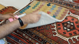 23329 - Kelim Hand-Woven/Flat Weaved/Handmade Afghan kelim pillow Cover/Carpet Tribal/Nomadic Authentic/Size: 1'8" x 1'8"