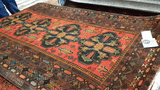 23388-Balutch Hand-Knotted/Handmade Afghan Rug/Carpet Tribal/Nomadic Authentic /Size: 6'3" x 3'8"
