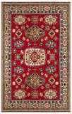 23777- Kazak Afghan Hand-knotted Contemporary/Nomadic/Tribal Carpet/Rug/ Size: 6'11" x 4'9"