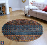 23797 - Chobi Ziegler Afghan Hand-Knotted Contemporary/Traditional /Size: 4'9" x 4'10"