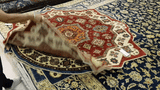 23815- Kazak Afghan Hand-knotted Contemporary/Nomadic/Tribal Carpet/Rug/ Size: 6'6" x 6'5"