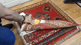 23875-Ghashgai Hand-Knotted/Handmade Persian Rug/Carpet Tribal/ Nomadic/Authentic/ Size: 2'2" x 2'2"