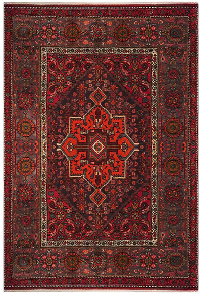 23892-Bidjar Handmade/Hand-Knotted Persian Rug/Carpet Authentic /Traditional/ Size : 6'4" x 4'3"