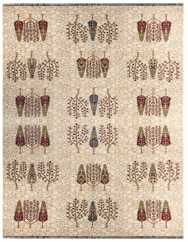 23930 - Royal Chobi Ziegler /Afghan /Hand-Knotted / Contemporary / Traditional / Size: 11'8" x 9'1"