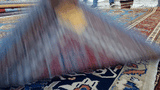 23936- Kazak Afghan Hand-knotted Contemporary/Nomadic/Tribal Carpet/Rug/ Size: 10'7" x 8'2"