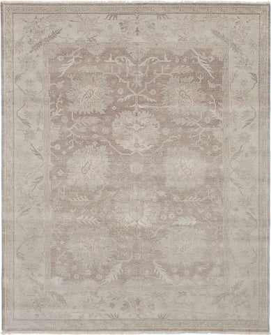26849- Royal Ushak Hand-Knotted/Handmade Indian Rug/Carpet Traditional/Authentic/Size: 9'11" x 8'1"