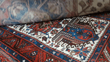 24140-Meshkin Hand-Knotted/Handmade Persian Rug/Carpet Tribal/Nomadic Authentic/ Size: 11'1" x 3'5"