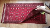 24154-Turkmen Hand-Knotted/Handmade Persian Rug/Carpet Traditional/Authentic/ Size: 3'7" x 2'0"