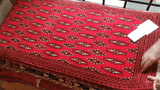 24173-Turkmen Hand-Knotted/Handmade Persian Rug/Carpet Traditional/Authentic/ Size: 4'2" x 2'0"