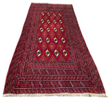 24205-Turkmen Hand-Knotted/Handmade Persian Rug/Carpet Traditional/Authentic/ Size: 5'0" x 2'1"