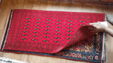 24210-Turkmen Hand-Knotted/Handmade Persian Rug/Carpet Traditional/Authentic/ Size: 4'1" x 1'10"