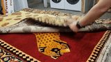 24241 - Shiraz Hand-Knootted/Handmade Persian Rug/Carpet Tribal/Nomadic Authentic/Size: 6'9" x 3'8"