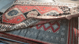 24242 - Shiraz Hand-Knootted/Handmade Persian Rug/Carpet Tribal/Nomadic Authentic/Size: 8'1" x 4'7"