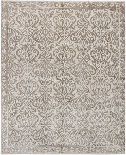 27176- Royal Ushak Hand-Knotted/Handmade Indian Rug/Carpet Traditional/Authentic/Size: 9'9" x 8'0"/297cm x 244cm
