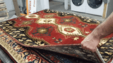 24275 - Shiraz Hand-Knootted/Handmade Persian Rug/Carpet Tribal/Nomadic Authentic/Size: 7'5" x 4'0"