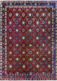 24286- Kashan Handmade/Hand-Knotted Persian Rug/ Traditional Carpet Authentic/ Size: 4'8" x 3'4"