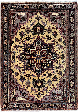 24288 - Heriz Hand-Knotted/Handmade Persian Rug/Carpet Traditional/Authentic/Size: 4'8" x 3'3"