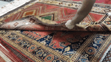24297 - Shiraz Hand-Knootted/Handmade Persian Rug/Carpet Tribal/Nomadic Authentic/Size: 7'0" x 4'11"