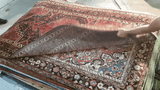 24301-Hamadan Hand-Knotted/Handmade Persian Rug/Carpet Tribal Authentic/ Size: 6'10" x 4'0"