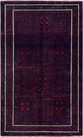 24339-Balutch Hand-Knotted/Handmade Persian Rug/Carpet Tribal/Nomadic Authentic/ Size: 6'9" x 4'1"
