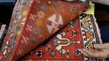 24393-Ghashgai Hand-Knotted/Handmade Persian Rug/Carpet Tribal/ Nomadic Authentic/Size: 1'7" x 1'11"