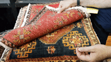 24417-Ghashgai Hand-Knotted/Handmade Persian Rug/Carpet Tribal/ Nomadic Authentic/Size: 1'5" x 2'0"