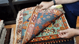 24436-Ghashgai Hand-Knotted/Handmade Persian Rug/Carpet Tribal / Nomadic Authentic/Size: 1'9" x 1'10"
