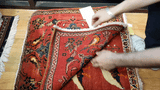 24441-Ghashgai Hand-Knotted/Handmade Persian Rug/Carpet Tribal/ Nomadic Authentic/Size: 2'4" x 2'4"