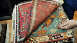 24450-Ghashgai Hand-Knotted/Handmade Persian Rug/Carpet Tribal/Nomadic Authentic/Size: 1'9" x 1'9"